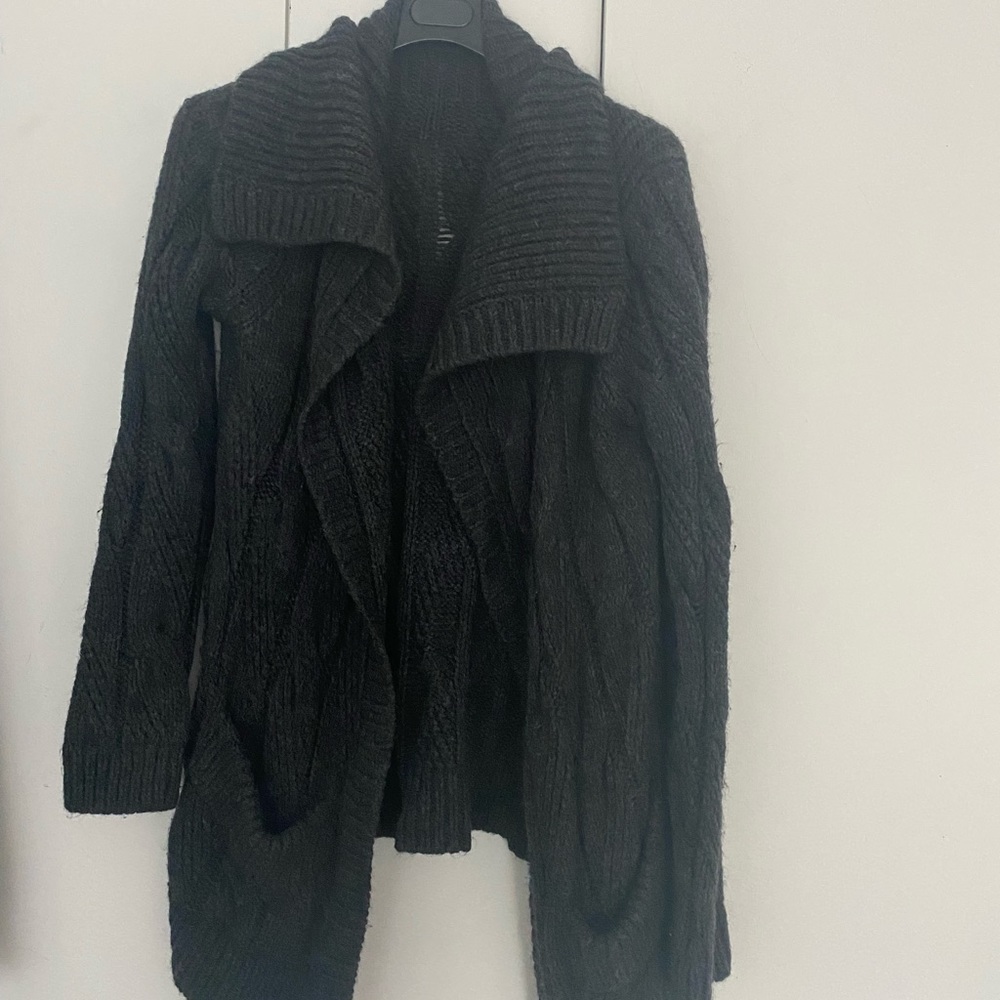 Vince Charcoal Gray Wool Alpaca Acrylic Cardigan Large